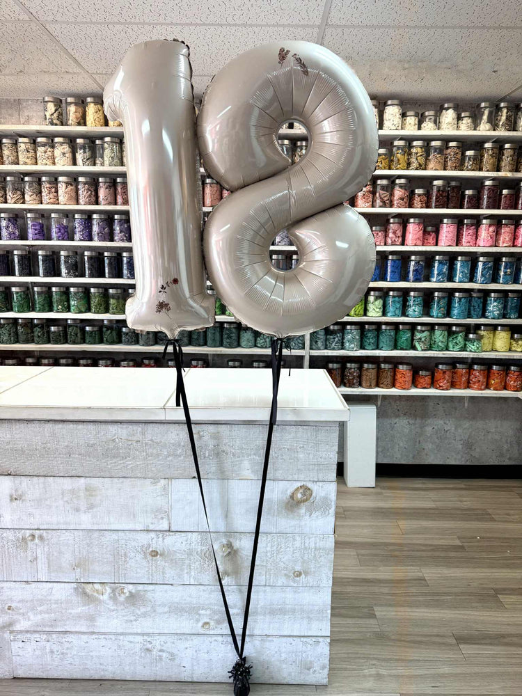 BOUQUET DOUBLE CHIFFRE ET AUTOCOLLANT