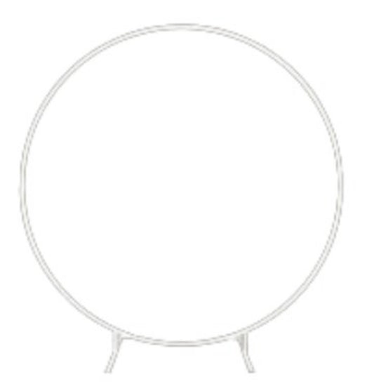 STRUCTURE D'ARCHE RONDE EN MÉTAL BLANC
