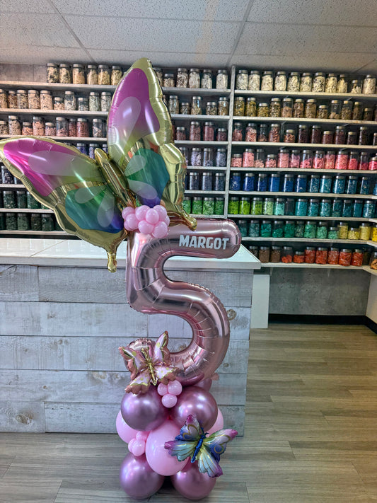 MONTAGE DE BALLONS PAPILLONS