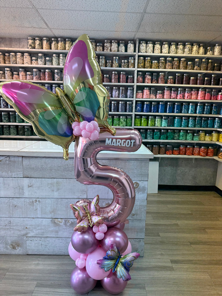 MONTAGE DE BALLONS PAPILLONS
