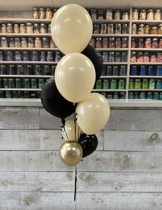 BOUQUET DE 5 BALLONS LATEX ET MYLAR ET MINI BALLONS