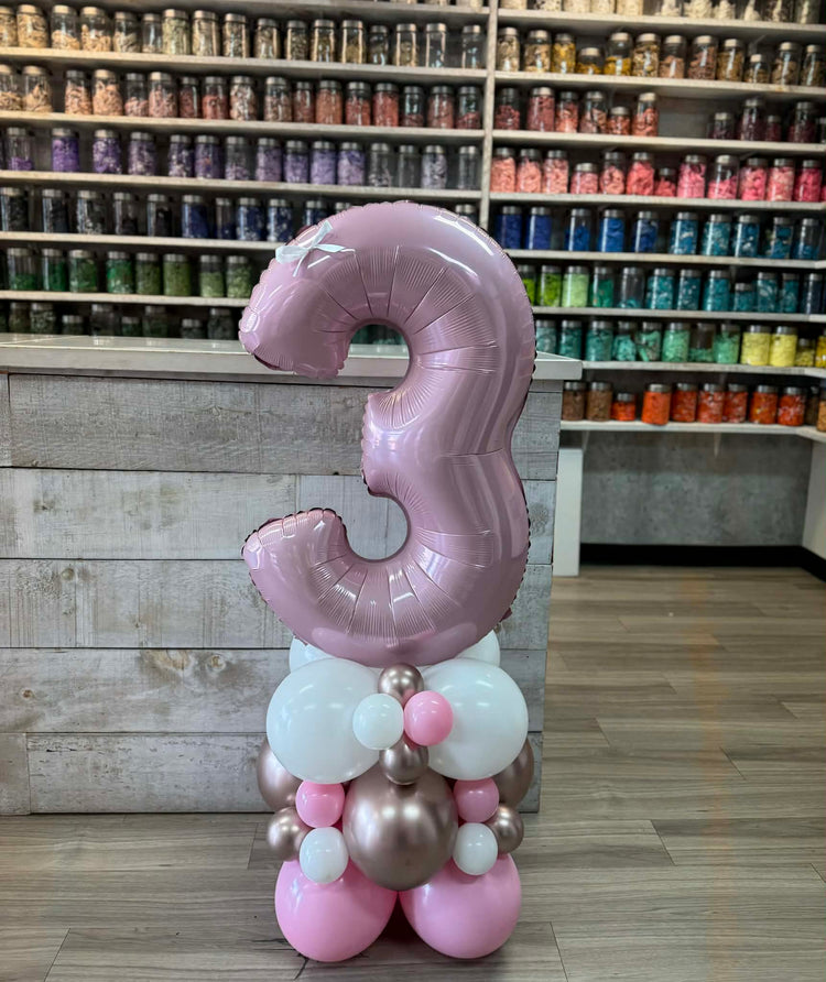 MONTAGE DE BALLONS CHIFFRE