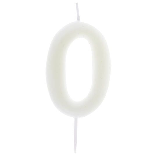 CHANDELLE CHIFFRE 0 PHOSPHORESCENTE