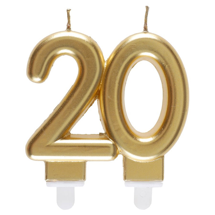 CHANDELLE CHIFFRE 20 OR