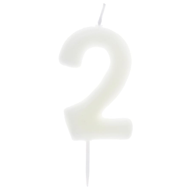 CHANDELLE CHIFFRE 2 PHOSPHORESCENTE