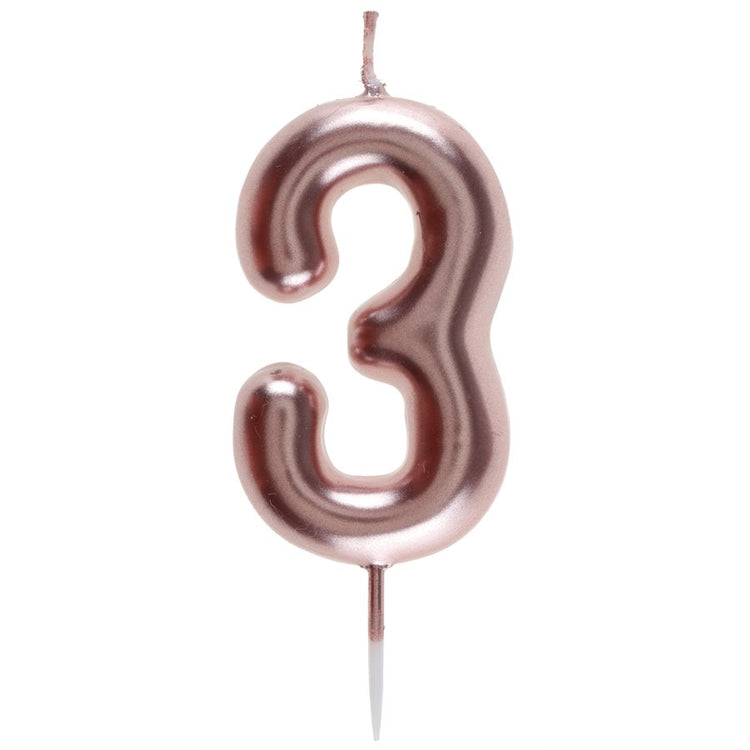 CHANDELLE CHIFFRE 3 ROSE GOLD