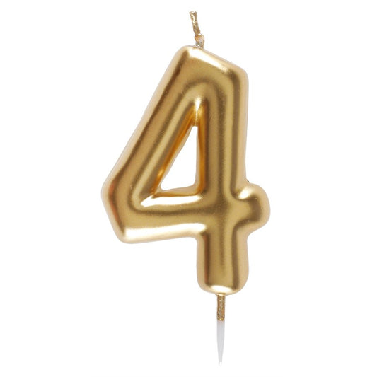 CHANDELLE CHIFFRE 4 OR