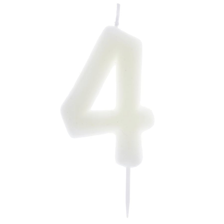 CHANDELLE CHIFFRE 4 PHOSPHORESCENTE