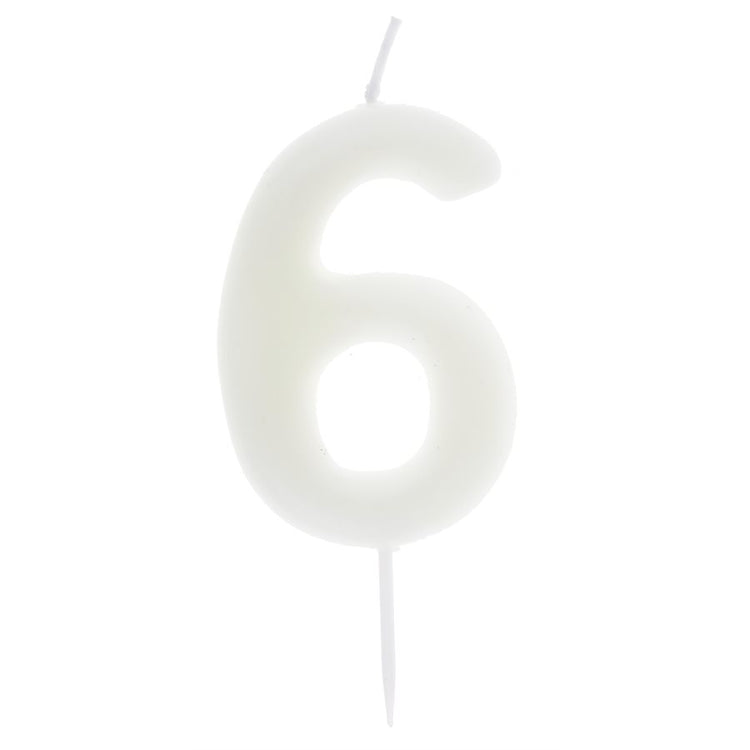 CHANDELLE CHIFFRE 6 PHOSPHORESCENTE