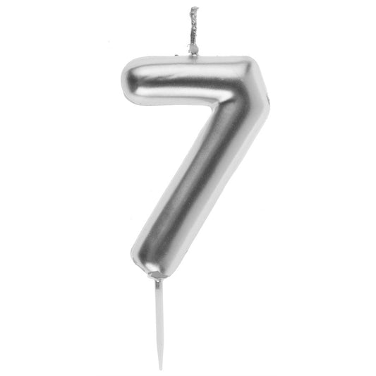 CHANDELLE CHIFFRE 7 ARGENT