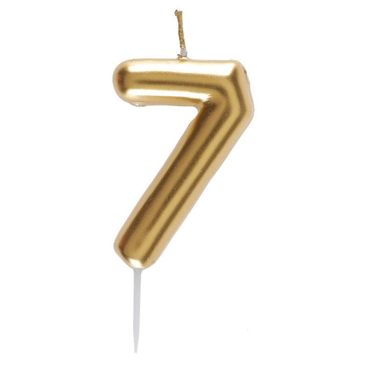 CHANDELLE CHIFFRE 7 OR