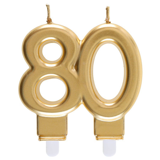 CHANDELLE CHIFFRE 80 OR