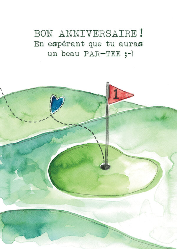 BON ANNIVERSAIRE GOLF - Stéphanie Renière illustration