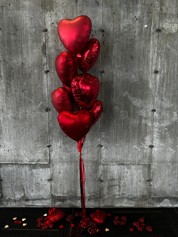 BOUQUET 8 COEURS ROUGE