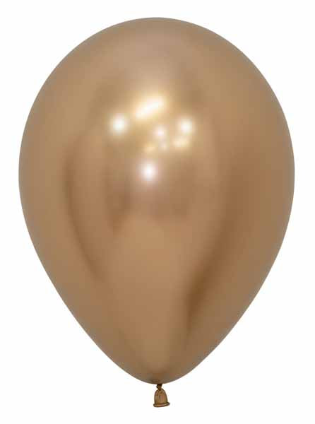 BALLON LATEX CHROME OR