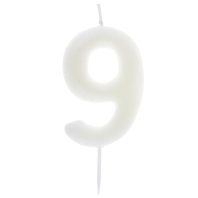 CHANDELLE CHIFFRE 9 PHOSPHORESCENTE