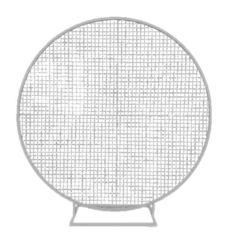 STRUCTURE D'ARCHE RONDE EN MÉTAL GRILLAGÉE BLANCHE
