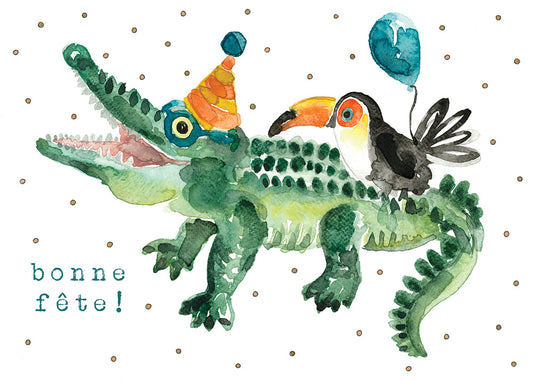 BONNE FÊTE CROCO - Stéphanie Renière illustration