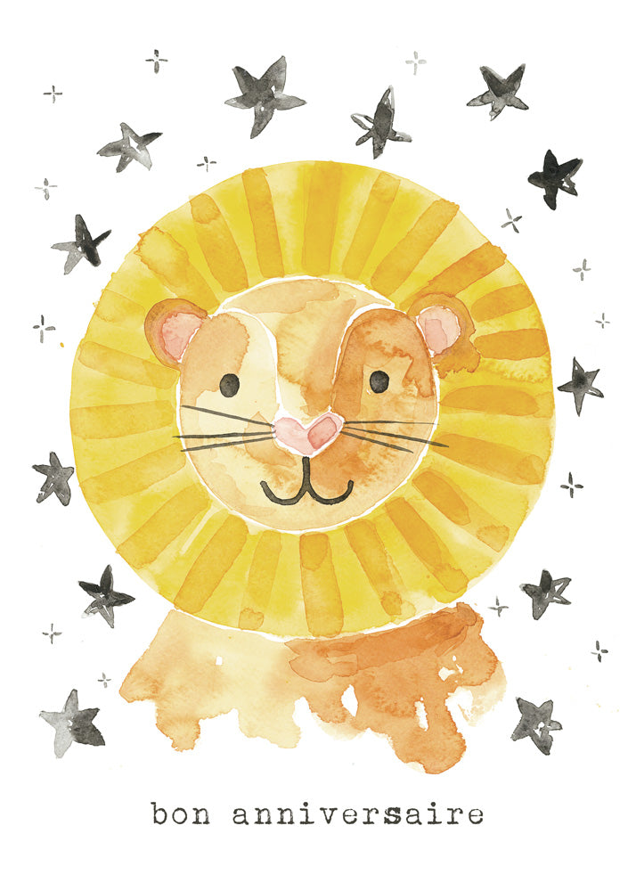BON ANNIVERSAIRE LION - Stéphanie Renière illustration