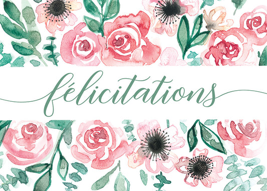 FÉLICITATIONS FLEURS - Stéphanie Renière illustration
