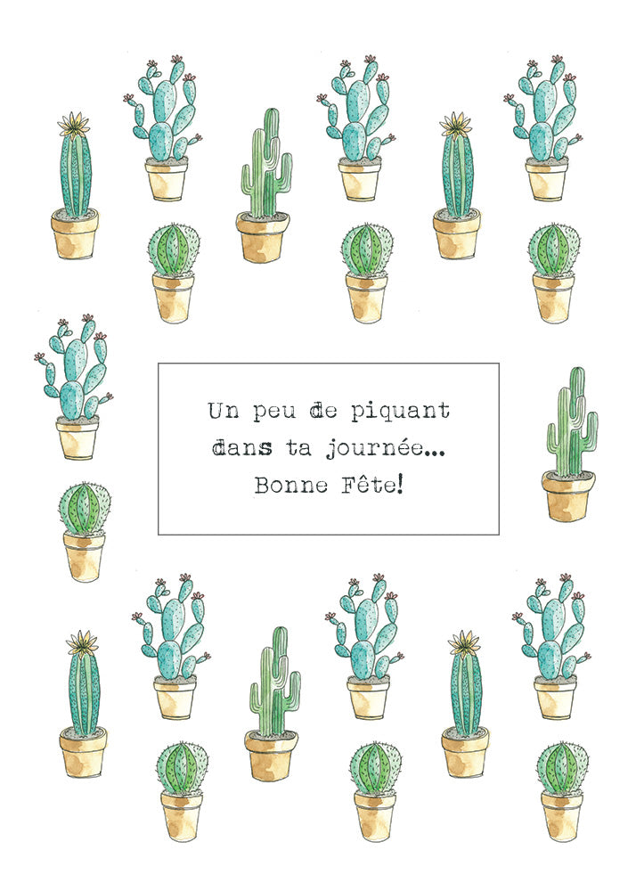 BONNE FÊTE CACTUS - Stéphanie Renière illustration