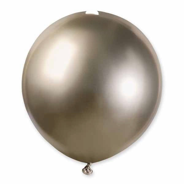 BALLON LATEX CHROME SHINY OR