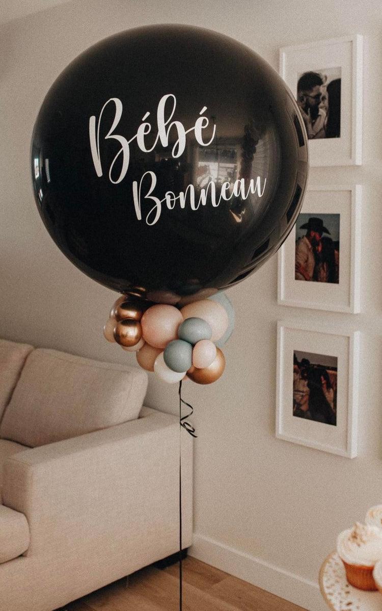 BALLON 36 POUCES PERSONNALISÉ AVEC CONFETTIS