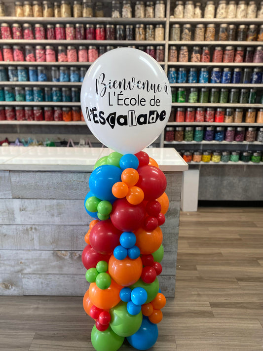 COLONNE DE BALLONS PERSONNALISÉE