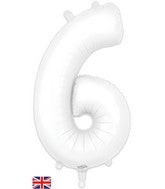 BALLON MYLAR 34 POUCES BLANC 6