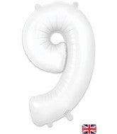 BALLON MYLAR 34 POUCES BLANC 9