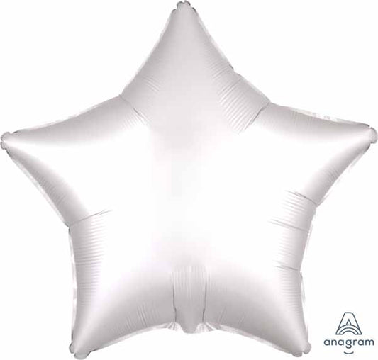 BALLON MYLAR ÉTOILE BLANC SATIN