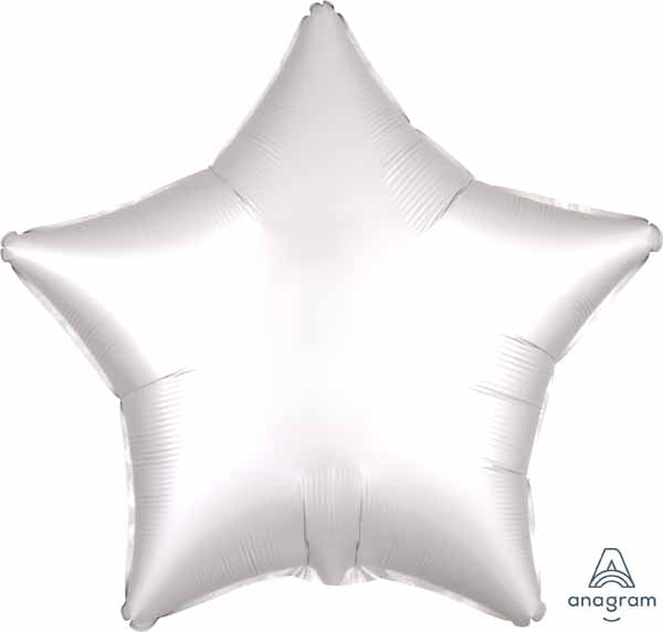 BALLON MYLAR ÉTOILE BLANC SATIN
