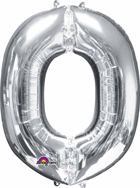 BALLON MYLAR LETTRE 16 POUCES ARGENT O