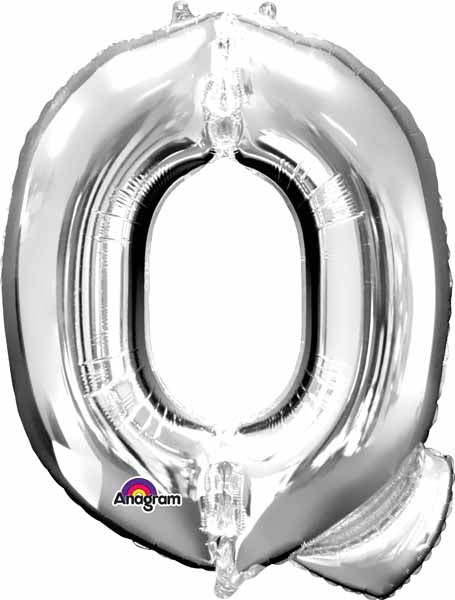 BALLON MYLAR LETTRE 16 POUCES ARGENT Q