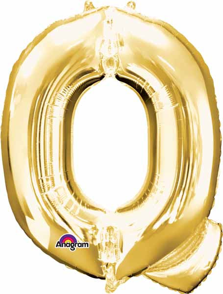 BALLON MYLAR LETTRE 16 POUCES OR Q