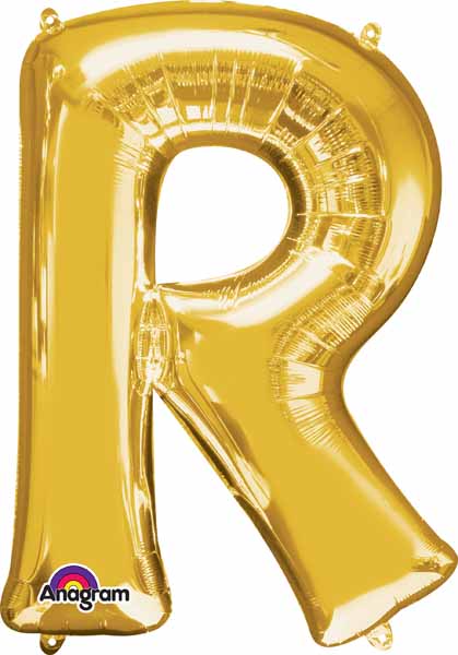 BALLON MYLAR LETTRE 16 POUCES OR R