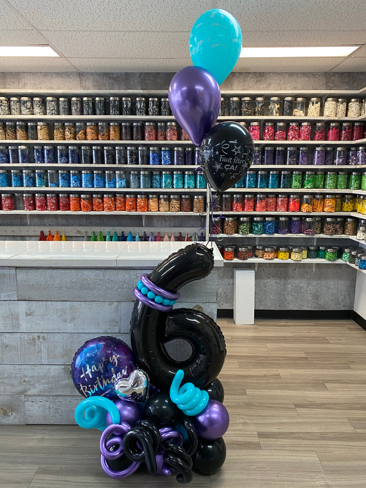 MONTAGE DE BALLONS CHIFFRE