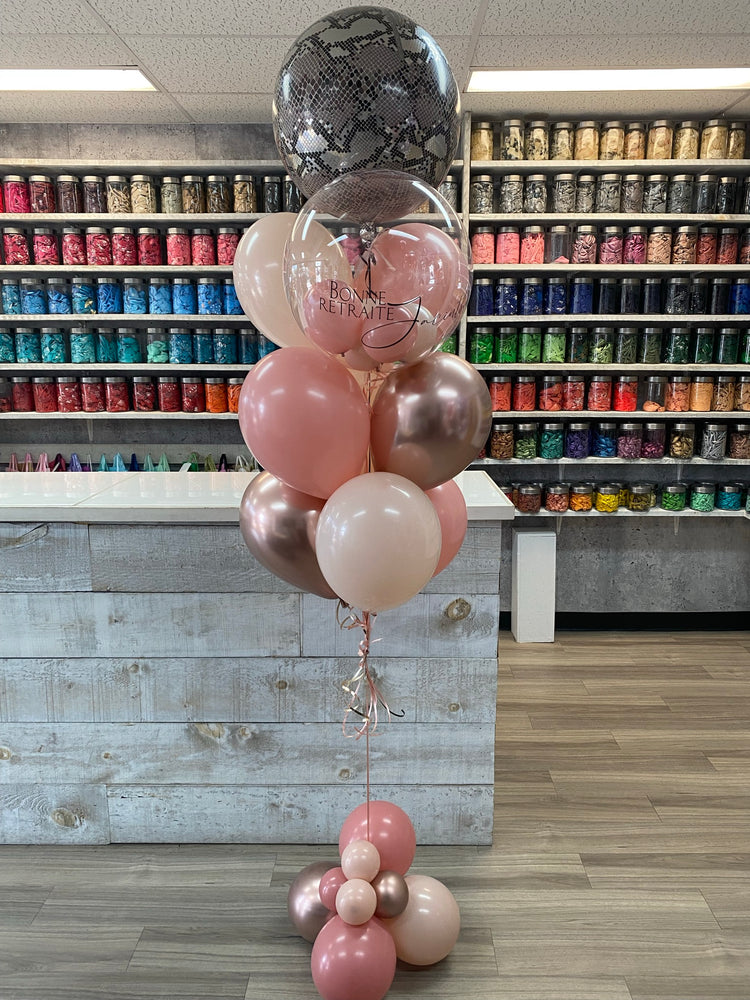 BOUQUET PREMIUM BULLE PERSONNALISÉE ET ORBZ