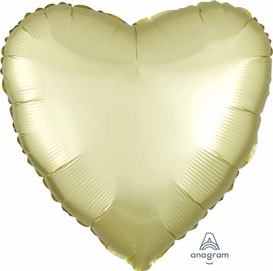 BALLON MYLAR COEUR JAUNE PASTEL