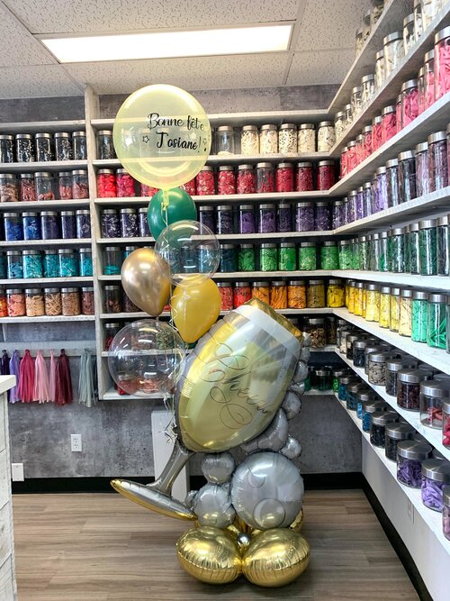 BOUQUET AIRLOONZ CHAMPAGNE PERSONNALISÉ