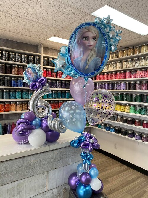 BOUQUET DE BALLONS REINE DES NEIGES