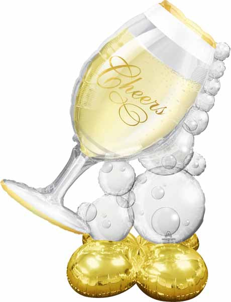 BALLON MYLAR AIRLOONZ VERRE DE CHAMPAGNE