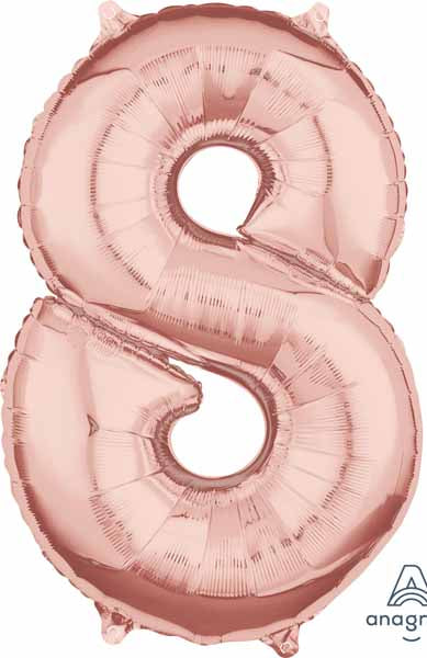 BALLON MYLAR 16 POUCES ROSEGOLD 8
