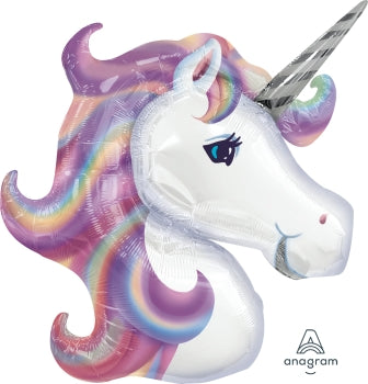 BALLON MYLAR LICORNE MAUVE