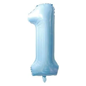 BALLON MYLAR 34 POUCES BLEU PÂLE 1