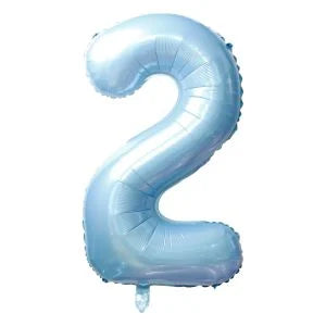 BALLON MYLAR 34 POUCES BLEU PÂLE 2