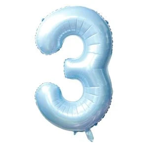 BALLON MYLAR 34 POUCES BLEU PÂLE 3