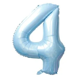 BALLON MYLAR 34 POUCES BLEU PÂLE 4