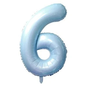 BALLON MYLAR 34 POUCES BLEU PÂLE 6