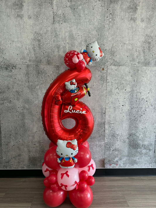 MONTAGE DE BALLONS HELLO KITTY